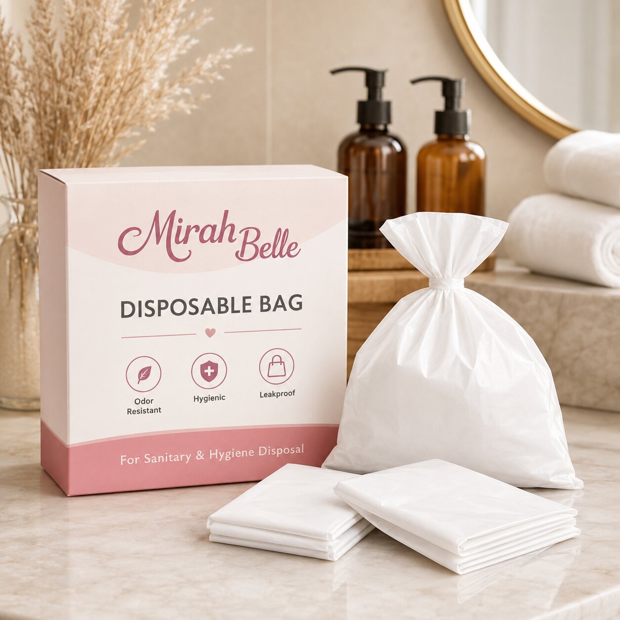 Sanitary Disposable Bags from Mirah Belle Hospitality