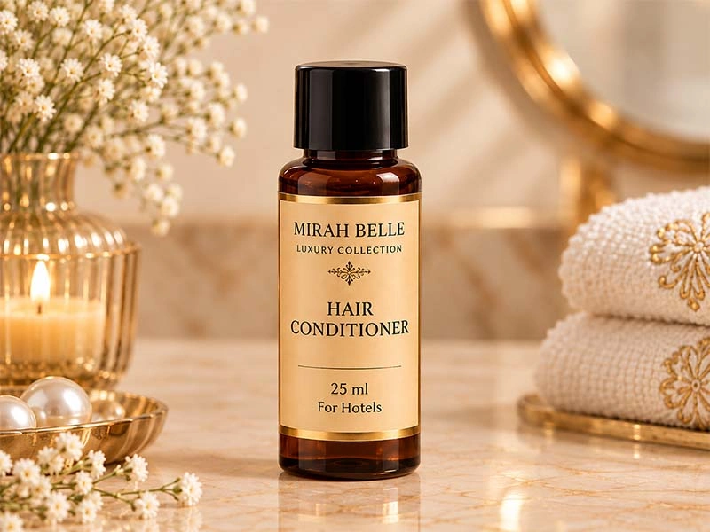 Noir Oud 25 ml amber PET hotel hair conditioner bottle