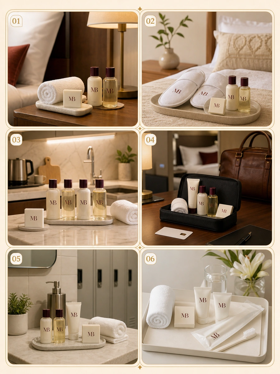 Mirah Belle Regular Range guest toiletries fitted for budget and mid-scale hotel properties